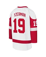 Mitchell Ness Youth Steve Yzerman White Detroit Red Wings 1983-84 Blue Line Player Jersey