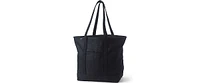 Lands' End Solid Color 5 Pocket Open Top Long Handle Canvas Tote Bag