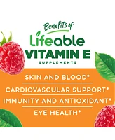 Lifeable Vitamin E 268 mg Gummies - Eye Health, Cardiovascular Support - Great Tasting Natural Flavor, Dietary Supplement Vitamins - 60 Gummies