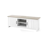 Slickblue Tv Stand with 2 Cabinets and Open Shelves for TVs up to 65 Inch