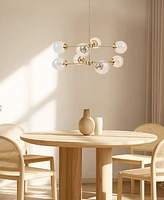 Ink+Ivy 8-Light Metal Chandelier with Globe Bulbs