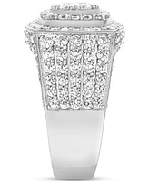 Men's Diamond Cluster Statement Ring (4 ct. t.w.) in 10k White Gold