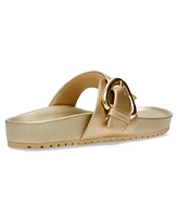 Anne Klein Women's Dori Footbed Thong Flat Sandals