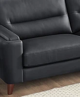 Elm 64" Top Grain Leather Loveseat