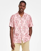 Club Room Men's Medallion-Print Camp-Collar Resort Shirt, Created for Macy's