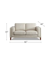 Lyon 66" Top Grain Leather Loveseat