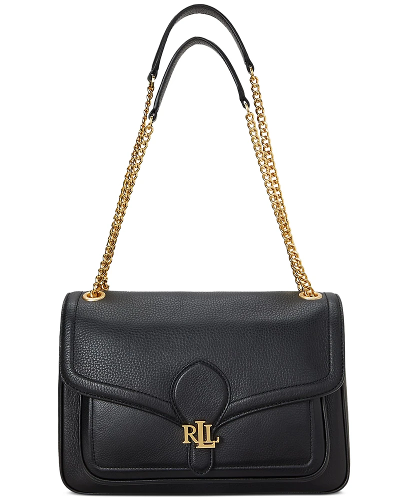 Lauren Ralph Pebbled Leather Bradley Convertible Bag