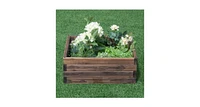 Slickblue Square Raised Garden Bed Flower Vegetables Seeds Planter