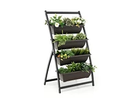 Slickblue 4-Tier Vertical Raised Garden Bed with 4 Containers and Drainage Holes