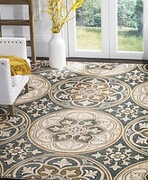 Safavieh Lyndhurst LNH341 Slate Blue and Beige 6' x 9' Area Rug