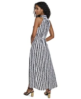 Calvin Klein Women's V-Neck Sleeveless A-Line Maxi Dress