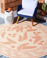 Safavieh Courtyard CY0772 Natural and Terra 6'7" x 6'7" Round Outdoor Area Rug