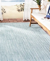 Safavieh Courtyard CY8022 Aqua and Gray 9' x 12' Sisal Weave Outdoor Area Rug