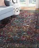 Safavieh Crystal CRS515 Light Blue and Orange 5' x 8' Area Rug