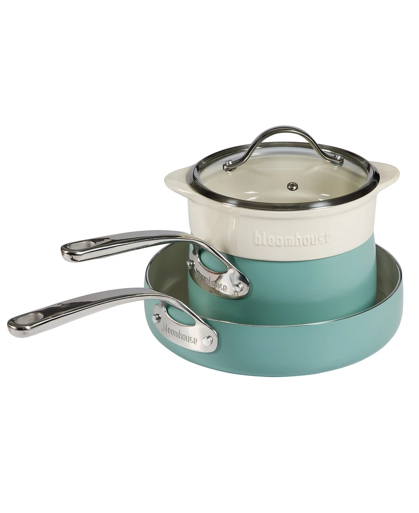 Bloomhouse 4 Piece Enamel Cookware Set