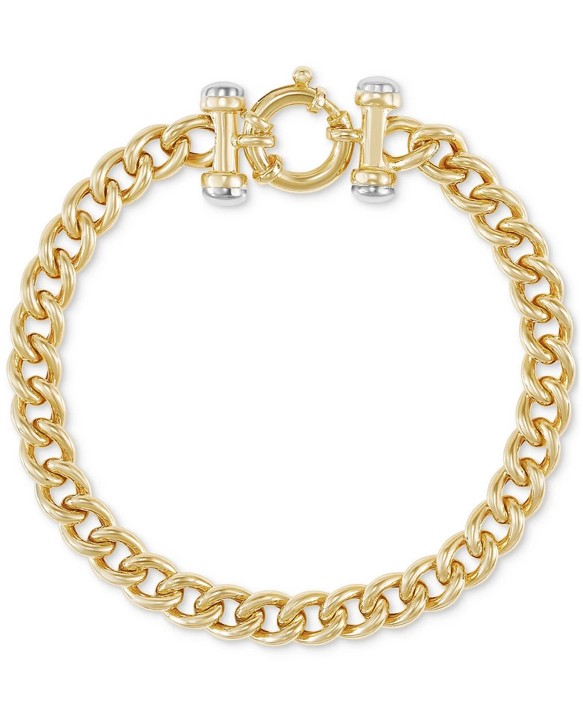 Italian Gold Curb Link Chain Bracelet in 14k Gold