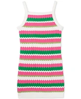 Rare Editions Little Girls Striped Crochet Dress