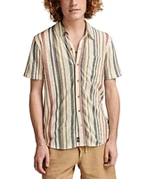 Lucky Brand Linen Short Sleeve Button Down Shirt