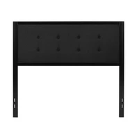 Merrick Lane Camden Full Headboard Upholstered Button Tufted With Metal Frame And Adjustable Rail Slots