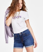 Levi's Women's Mid Rise Mid-Length Stretch Shorts