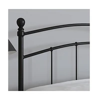 Merrick Lane Kildare Metal Headboard Contemporary Arched Headboard With Adjustable Rail Slots - Full