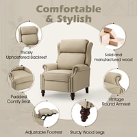 Pierce Genuine Leather Recliner with Nailhead Trims