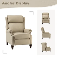 Pierce Genuine Leather Recliner with Nailhead Trims