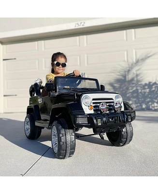 Dual 6V Electric Outdoor Off-Road Kids Ride-On Toy Jeep Truck Remote Control MP3