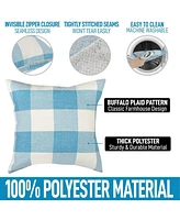 Zulay Kitchen 2 Pack Buffalo Plaid Throw Pillow Outdoor & Indoor Covers 16x16 inches