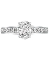 Gia Certified Diamond Oval Engagement Ring (1-1/2 ct. t.w.) in 14k White Gold