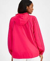 Id Ideology Women's Hooded Packable Zip-Front Jacket, Created for Macy's