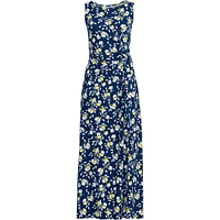 Lands' End Women's Sleeveless Tie Waist Maxi Dress