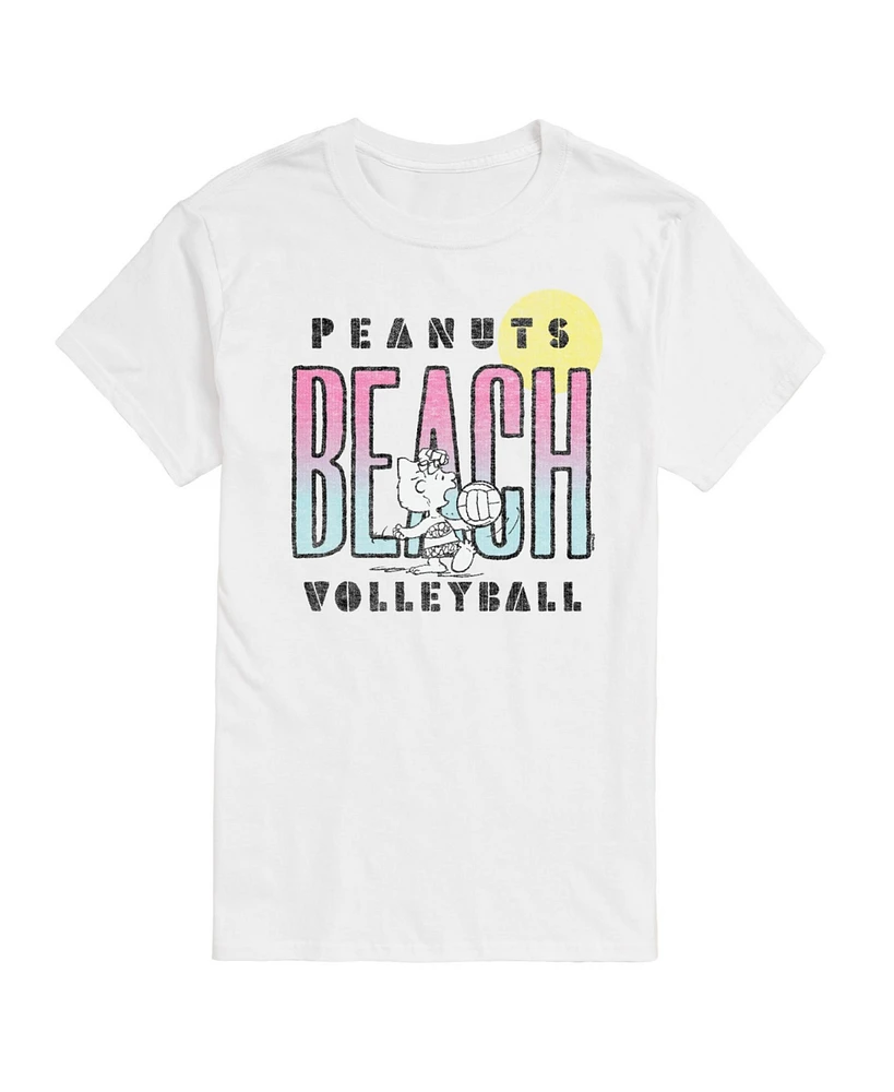 Hybrid Apparel Peanuts Beach Volleyball Mens Short Sleeve Tee