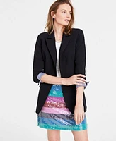 On 34th Womens Boyfriend Blazer High Neck Tank Top Sequined Skirt Created For Macys