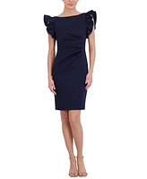 Eliza J Women's Ruffled-Sleeve Sheath Dress