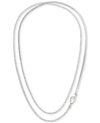 Calvin Klein Stainless Steel Mixed Chain 42" Strand Necklace