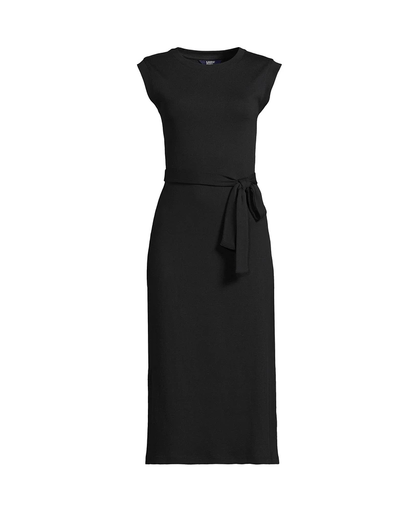 Lands' End Women's Sleeveless Rib Dress