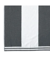 Lands' End Rugby Stripe Reversible Beach Towel