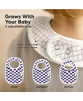 8pk Organic Baby Bibs for Boy, Drool Bib Boys and Girls, Infant Teething