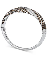 Le Vian Chocolate & Vanilla Diamond Swirl Bangle Bracelet (5