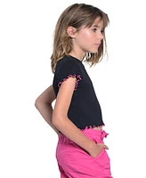 With Jules Big Girls Lettuce-Edge T-Shirt