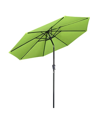 Yescom 10Ft UV50+ 3000PA Aluminum Patio Umbrella with Crank Tilt for Outdoor Table Shade Deck Yard Garden Pool Balcony