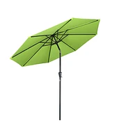 Yescom 10Ft UV50+ 3000PA Aluminum Patio Umbrella with Crank Tilt for Outdoor Table Shade Deck Yard Garden Pool Balcony