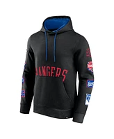 Fanatics Branded Men's Black New York Rangers Wild Winner Fleece Pullover Hoodie