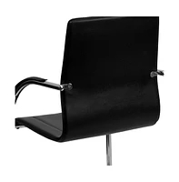 Vinyl Side Reception Chair With Chrome Sled Base