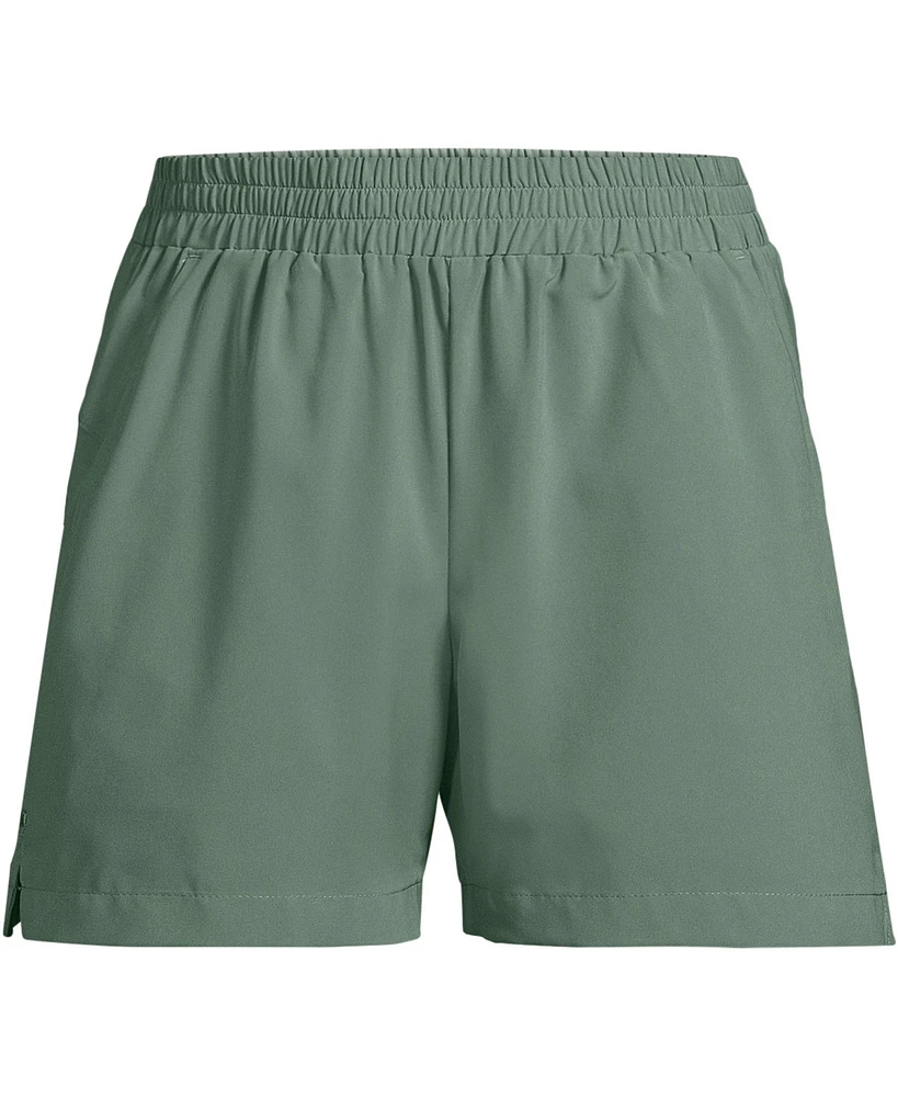 Lands' End Women's Active Packable Lightweight Woven 5" Shorts