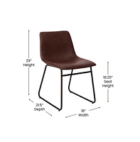 Carrollton 18 Inch Bucket Seat Dining Chairs