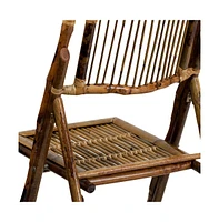 Emma+Oliver Bamboo Folding Chairs | Set Of 2 Bamboo Wood Folding Chairs