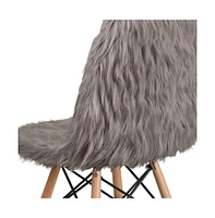 Emma+Oliver Shaggy Accent Chair