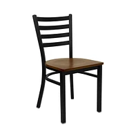 Emma+Oliver 2 Pack Ladder Back Metal Restaurant Chair